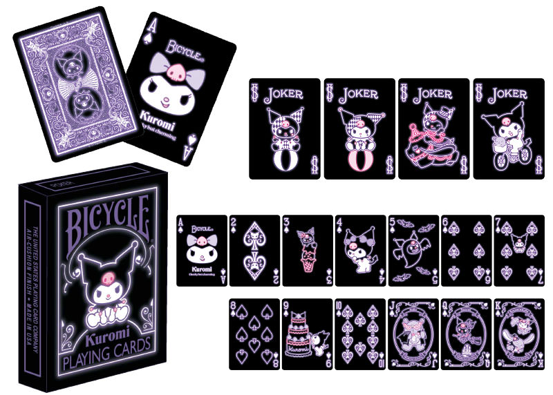 Sanrio Characters KUROMI Bicycle Playing Cards